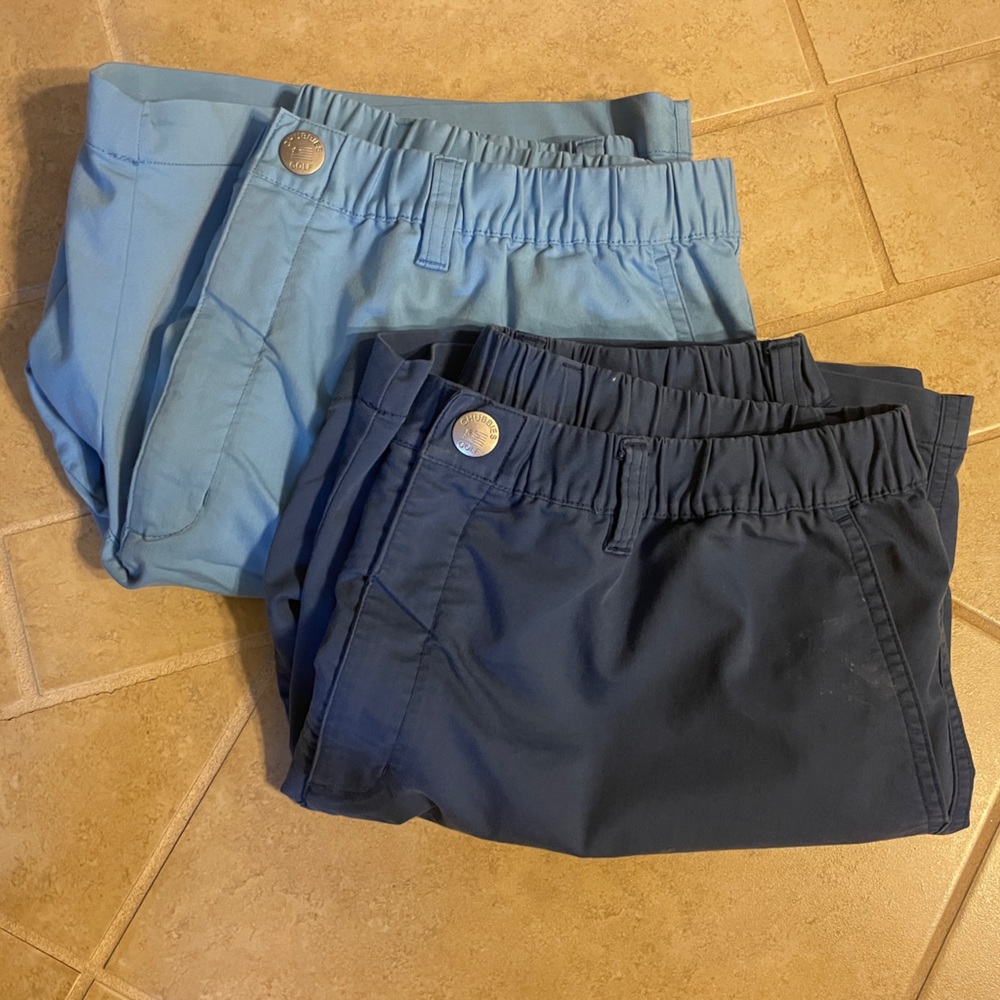 Chubbies golf shorts. Blue and Navy.